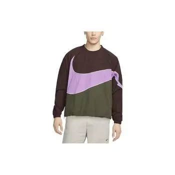 Тканая куртка Nike Sportswear Big Swoosh (Азия) Earth/Rush Fuchsia/Cargo Khak Мужская уличная одежда DX0661-227 XL