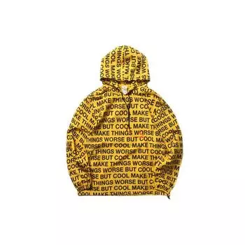 Тканая куртка Puma с алфавитным принтом, верхняя одежда унисекс, желтая 59666002 S