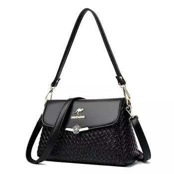 Тканая сумка Женская сумка на плечо Сумка на плечо Женская новая сумка для мамы Сумка через плечо One Size синий