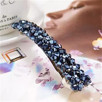 Тканая заколка для волос, женская заколка для волос, аксессуары для волос, женская заколка для волос, зажим для головы, четыре ряда, леска 8.5*1.5cm шампанского