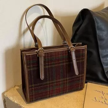 Тканая женская сумка большой вместимости, новинка 2023 года, осенне-зимняя универсальная повседневная сумка через плечо, текстурированная большая сумка для поездок на работу