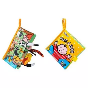 Тканевая книга Jolly Baby Tail Book + книга Peekaboo Корейские детские игрушки
