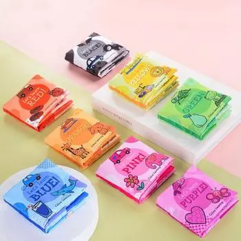 Тканевая книга, удобная сенсорная интерактивная игрушка, яркий цвет, красочная игрушка-книжка с животными для детей синий