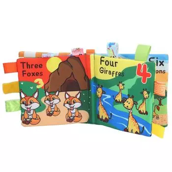 Тканевая книга улучшает когнитивные способности яркие цвета многоразовая моющаяся трехмерная тканевая книга