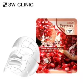 Тканевая маска 3W CLINIC Fresh Pomegranate (3 варианта) #10 Sheets