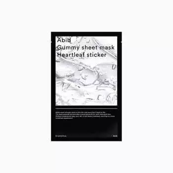 Тканевая маска Abib Gummy Heartleaf наклейка 10 шт, Питательная, Увлажняющая, KBeauty, Корейская косметика, пробник