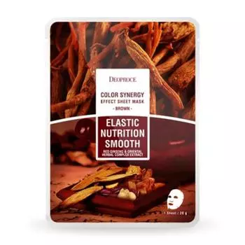 Тканевая маска Deoproce Color Synergy Effect Коричневый, красный женьшень и комплекс восточных трав 20 г * 5 шт./10 шт./15 шт./20 шт. 5ea