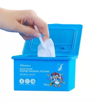 Тканевая маска для лица с гиалуроновой кислотой JM Solution Quick Routine, 30 шт., 1 день, 1 набор для масок и тип быстрого дозатора, гиалуроновая кислота