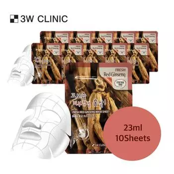 Тканевая маска Fresh Red Ginseng 3W CLINIC (3 варианта) #10 Sheets