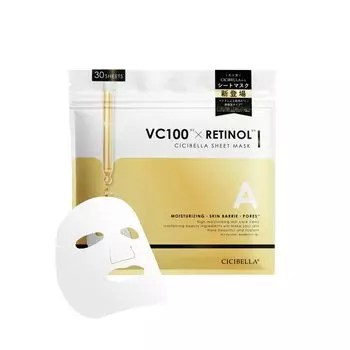 Тканевая маска Маска для лица большой емкости Маска для лица Тканевая маска Уход за кожей Поры Ретинол Высокая адгезия Увлажнение Чувствительная кожа Сухая кожа Ретинол