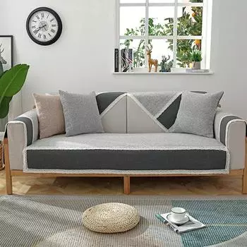 Тканевая нескользящая диванная подушка Four Seasons, универсальная ткань для гостиной, ремесленные хлопчатобумажные нити, подушки для сиденья дивана 70*70
