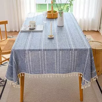 Тканевая подставка под стол, однотонная, с полыми полосками, тканевая скатерть 60*60cm