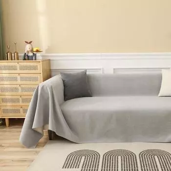 Тканевая подушка для дивана, универсальная нескользящая подушка для дивана, доступная, роскошная, осенне-зимняя, детская замша из синели, полотенце для дивана, ткань с полным покрытием 180*130cm