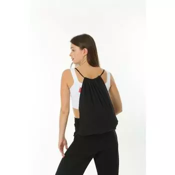 Тканевая сумка Черный рюкзак на шнурке