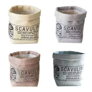 Тканевая сумка для хранения цветочного горшка, корзина для хранения, корзина для фруктов, настольный ящик для хранения, внутренняя водонепроницаемая сумка для горшка для растений