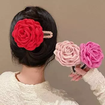 Тканевая заколка в виде милого утконоса, заколка в виде розы, заколка для волос с цветком феи, пляжная заколка для волос