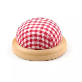 Тканевое рукоделие Хранение Деревянное дно Подушечка для булавок Подушка для игольниц Держатель для игольниц Швейные аксессуары Red 1