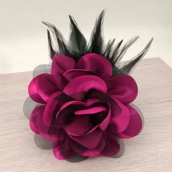 Тканевые аксессуары ручной работы, большая брошь с цветком, костюм, свитер, пальто, тканевая художественная заколка для лацкана, булавка, брошь розы красного