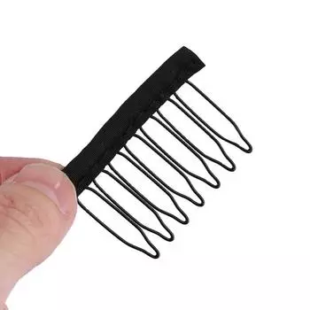 Тканевые гребни для парика Черные шапочки для парика из кружева Зажимы Наращивание волос Зажимы для парика Аксессуары для парика Расческа для волос