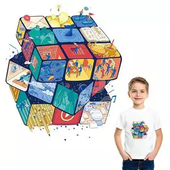 Тканевые нашивки для детей, футболка Parches Ropa, термопресс, аппликация, наклейки на одежду, футболка, толстовки «сделай сам», теплопередача 6.8x8cm