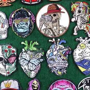 Тканевые нашивки для одежды, термоклеевые нашивки для курток, нашивки с вышивкой, наклейки на одежду, нашивки