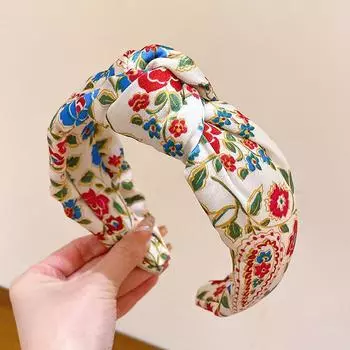 Тканевые повязки для волос с узлом для женщин, девочек, цветочные повязки на голову, модные широкие повязки для волос, женский обруч для волос, головные уборы, аксессуары для волос, подарки