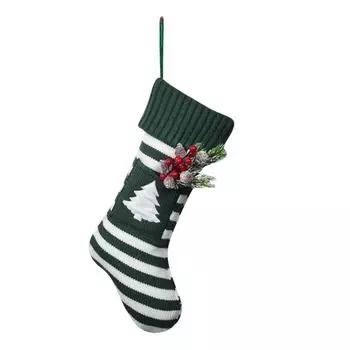 Тканевые рождественские украшения Красивые вязаные носки для радостного праздника Рождественские носки