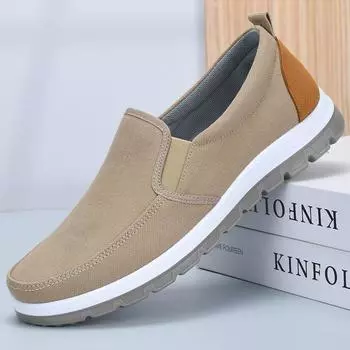 Тканевые туфли мужские повседневные туфли закрытые ноги подошва S**T дышащие нескользящие модные универсальные папины парусиновые туфли 39