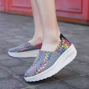 Тканевые туфли на плоской подошве. Мокасины. Женские туфли без шнуровки на плоской подошве. Удобная мягкая подошва для женщин. Мокасины Sheos. Женская повседневная обувь. Женская обувь ручной работы. 41 разноцветный