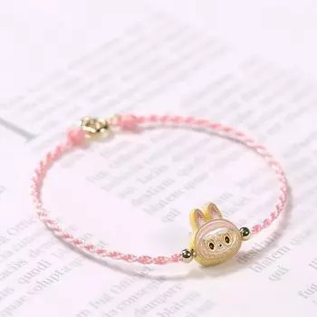 Тканевый браслет Labra Same Lapupu2025 Новый плетеный ремешок для переноски Женская мода Модная ручная бижутерия 17cm Two-strand twist (pink)