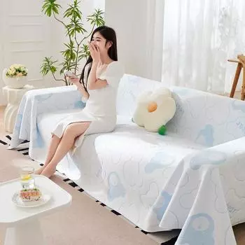 Тканевый чехол для дивана, летняя подушка для сиденья из ледяного шелка, универсальный универсальный чехол, ощущение прохлады 180*130cm