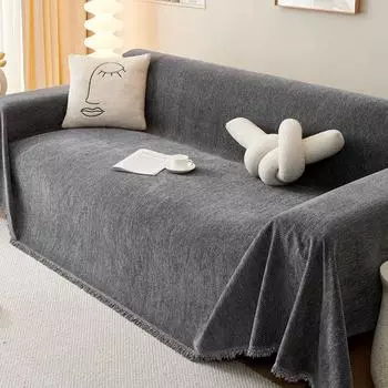 Тканевый чехол для дивана, нескользящий универсальный универсальный чехол с интегрированным чехлом, подушка для полотенца, подушка для дивана из синели, универсальная зимняя подушка для четырех сезонов 180*130