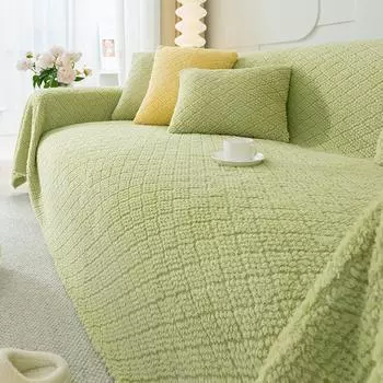 Тканевый чехол для дивана, осенне-зимний плюшевый утолщенный цельный чехол, пыленепроницаемый универсальный чехол для дивана 180-130