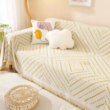 Тканевый чехол для дивана, полное покрытие, одеяло, чехол на спинку, полотенце, нескользящая подушка для дивана, универсальный чехол, устойчивый к царапинам, универсальный стиль Four Seasons Ins 180*130cm