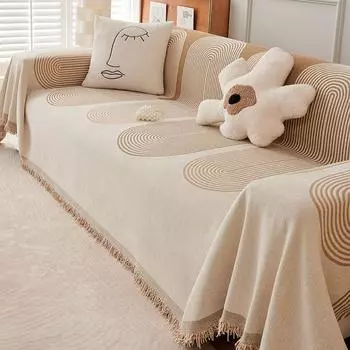 Тканевый чехол для дивана, полностью покрытый синелью, универсальный всесезонный чехол для дивана, защищающий от кошачьих царапин, «все включено» 180*130cm