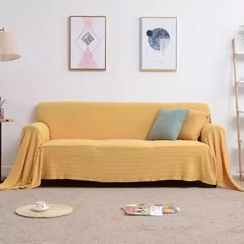 Тканевый чехол для дивана, полотенце для ленивого дивана, однотонный универсальный чехол для дивана, чехол для одной диванной подушки 90*90 cm