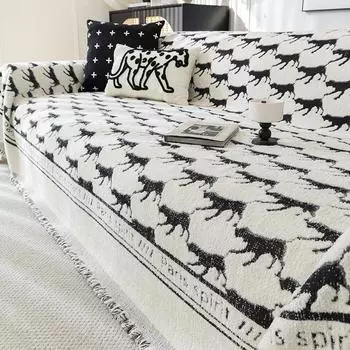 Тканевый чехол для дивана, полотенце, универсальная подушка на четыре сезона, универсальный чехол для дивана, зимний плюшевый нескользящий чехол, одеяло 180*130