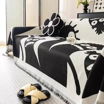 Тканевый чехол для дивана с рисунком «Четыре сезона», универсальный, против царапин, милое универсальное пылезащитное одеяло, трехместная подушка, диванное полотенце 180X130