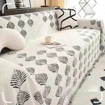 Тканевый чехол для дивана, универсальное универсальное полностью покрытое полотенце, нескользящий чехол, диванная подушка, осеннее и зимнее плюшевое одеяло, покрывало 180*130