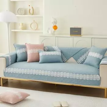 Тканевый чехол для диванной подушки с защитой от кошачьих царапин, хлопковая подушка, Нескользящий чехол для полотенец, пасторальный хлопок, универсальный на четыре сезона 70x70
