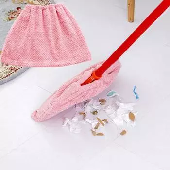 Тканевый чехол для метлы Многоразовое использование Устойчив к выцветанию Обладает высокой впитывающей способностью Широкое применение Практичное удаление пыли Легкий вес Функция Быстросохнущий чехол для метлы розовый