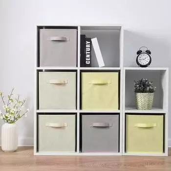 Тканевый куб для хранения с ручкой, большой вместимости, легкий доступ, складной, прочный, для игрушек, одежды S розовый