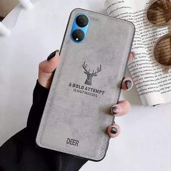 Мягкий силиконовый чехол из ткани для Huawei Nova 11 9 10 12 SE Y70 P40 Lite P30 Pro Honor X7C X7B X7A X7 70 50 90 Magic 4 5 6 с рисунком оленя Huawei Nova 7i чёрный