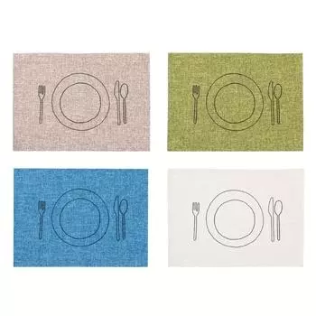 Тканевый обеденный коврик в японском стиле с принтом, изоляционный коврик для подставки, полиэстеровая однотонная салфетка, противоскользящий студенческий коврик 45x32cm