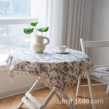 Тканевый Папа Для Богемный Бежевый Бахрома Квадратная Скатерть для Обеденного Стола Круглая Скатерть Чехол для Кофейного Столика Салфетка Подставка 60*60