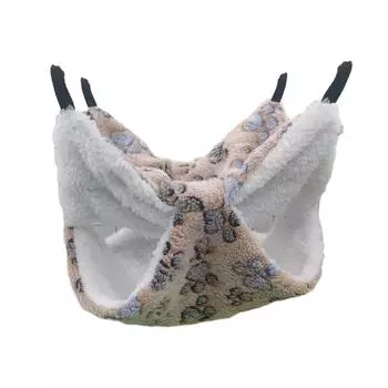 Тканевый подвесной гамак для мелких животных - мягкое и надежное укрытие для морских свинок, хорьков и крыс, двухслойный, для хорьков, белые ноги 20*20 20*20