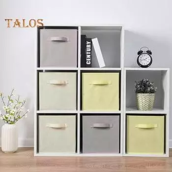 Тканевый ящик для хранения с ручкой, большой емкости, легкий доступ, складной, прочный, для игрушек, хранения одежды, органайзер, аксессуар S розовый