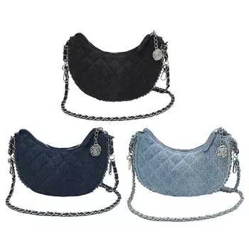 Ткани джинсовой ткани сумки посыльного дам Великобритании гладкие и прочные дамы посыльный светло-синий