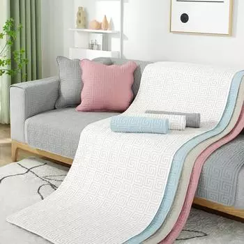 Ткани общего назначения Four Seasons, хлопковая стеганая подушка для дивана в форме спинки, современное простое нескользящее полотенце для диванной подушки 70*70