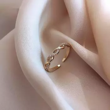 Тканое кольцо из жареного теста, женский дизайн, маленькое легкое кольцо Public Sense, роскошное открывающееся указательное кольцо, новая мода 2022 года золотой